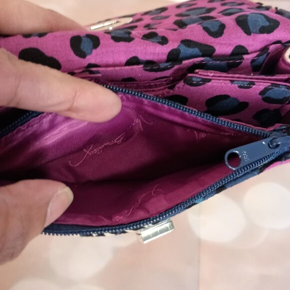 Vera Bradley Wristlet Wallet African Violet Floral Excellent No Strap Clean - Picture 5 of 7